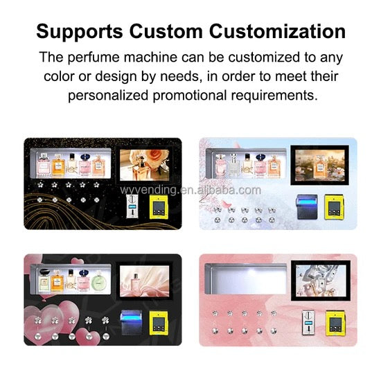 24h Smart Self Automatic Perfume Dispenser Small Cologne Vending Machine Xyz Desktop Wall Mounted Perfume Spray Vending Machine