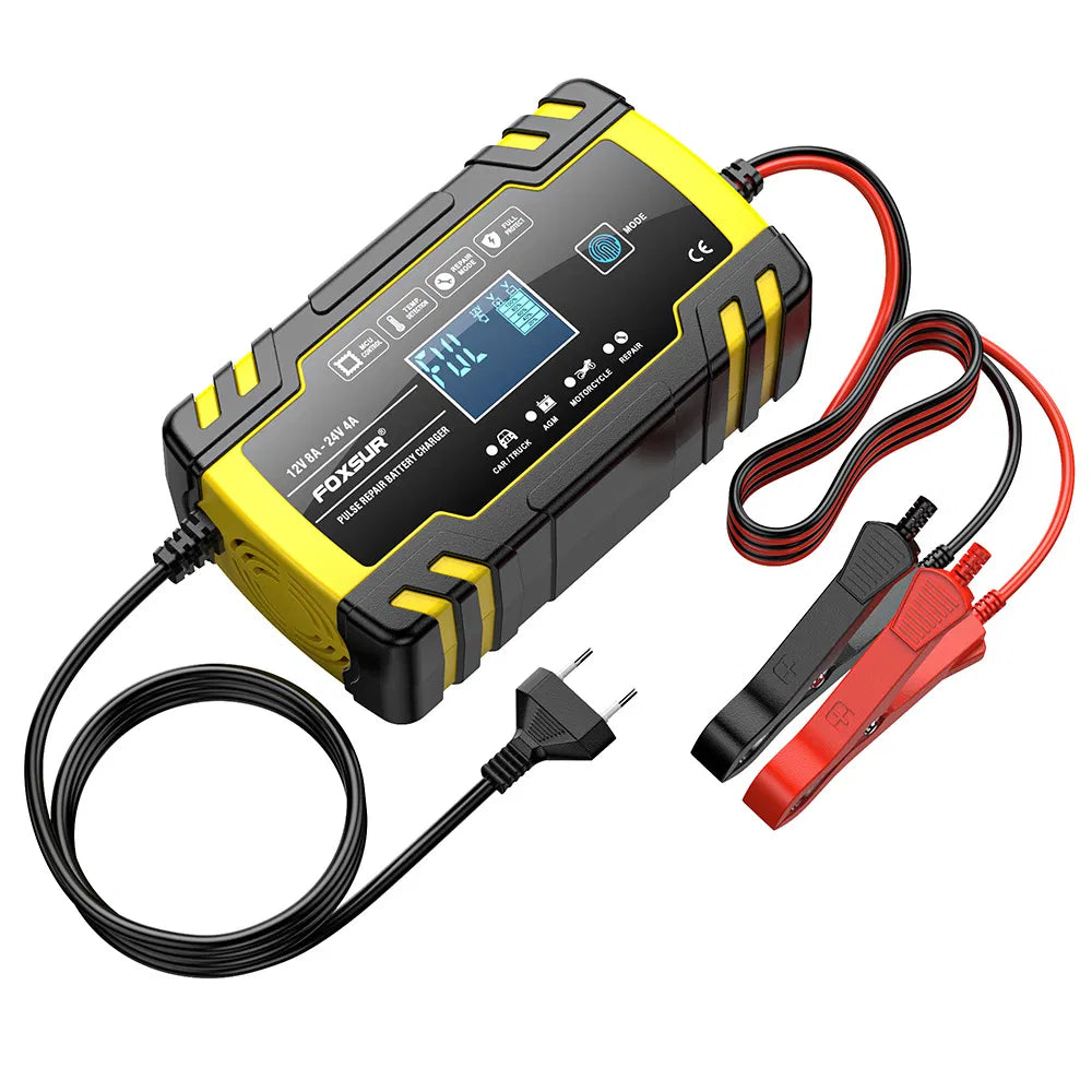 12V/24V ინტელექტუალური იმპულსური დამტენი მოწყობილობა (ტყვია-მჟავა და AGM აკუმულატორებისთვის)