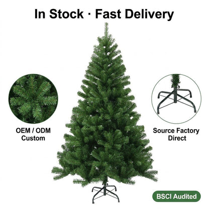 150cm Green Artificial PVC Christmas Tree Plastic Christmas Decoration for Home Decor