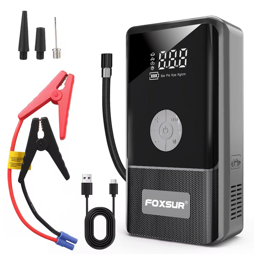 Compact 12V Emergency Car Jump Starter & Portable Power Bank