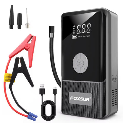 Compact 12V Emergency Car Jump Starter & Portable Power Bank