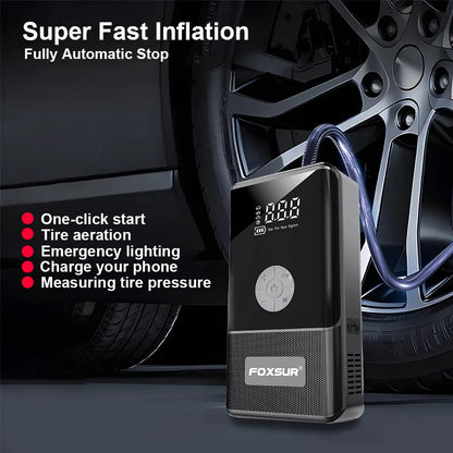 Compact 12V Emergency Car Jump Starter & Portable Power Bank