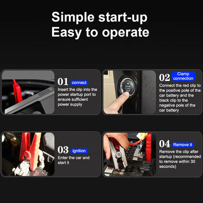 Compact 12V Emergency Car Jump Starter & Portable Power Bank