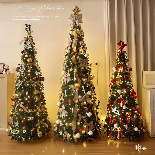 1.8m Pop-Up Foldable Christmas Tree with Decorative Ornaments (PVC)