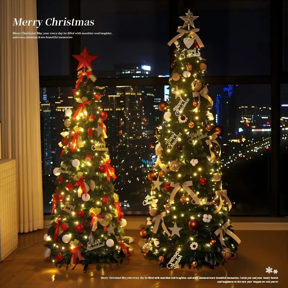 1.8m Pop-Up Foldable Christmas Tree with Decorative Ornaments (PVC)
