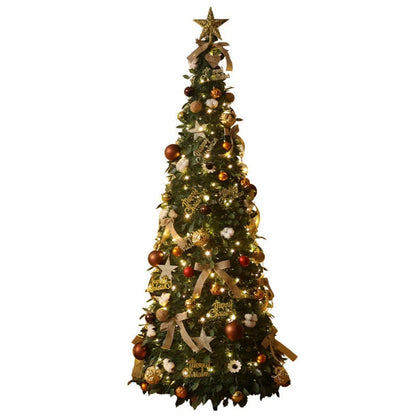 1.8m Pop-Up Foldable Christmas Tree with Decorative Ornaments (PVC)