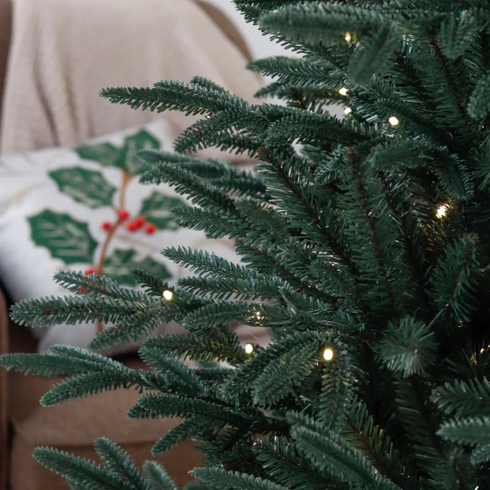 Premium Dark Green Realistic PE & PVC Hinged Christmas Tree (1.8m)