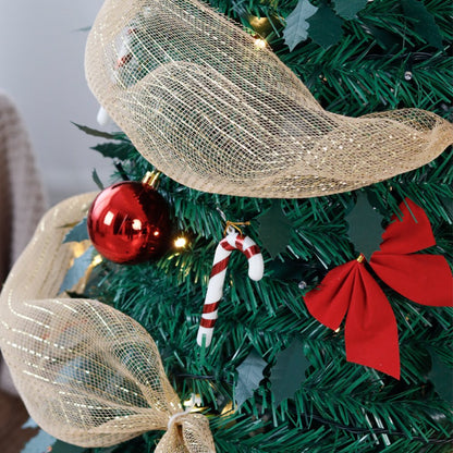 Hot Sale 4/5/6/7FT Christmas Party Decoration Artificial Pre-Lit Foldable Christmas Tree