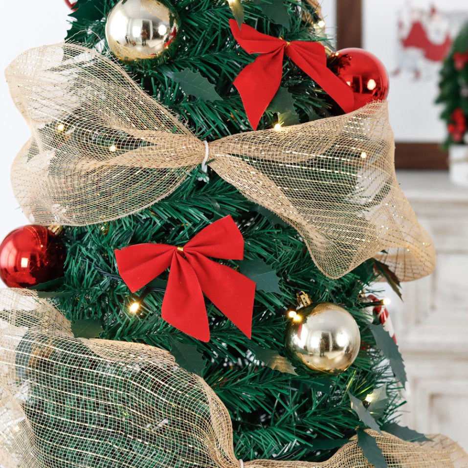 Hot Sale 4/5/6/7FT Christmas Party Decoration Artificial Pre-Lit Foldable Christmas Tree