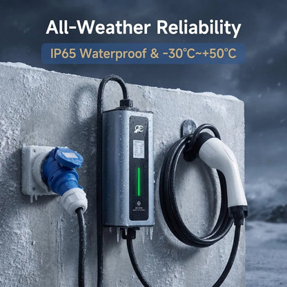 7kW Portable EV Charger (Type 2, IP65 Waterproof)